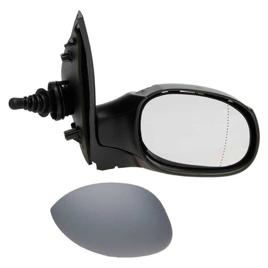 Peugeot 206 1998-2009 Cable Adjust Wing Door Mirror Primed Cover Drivers Side