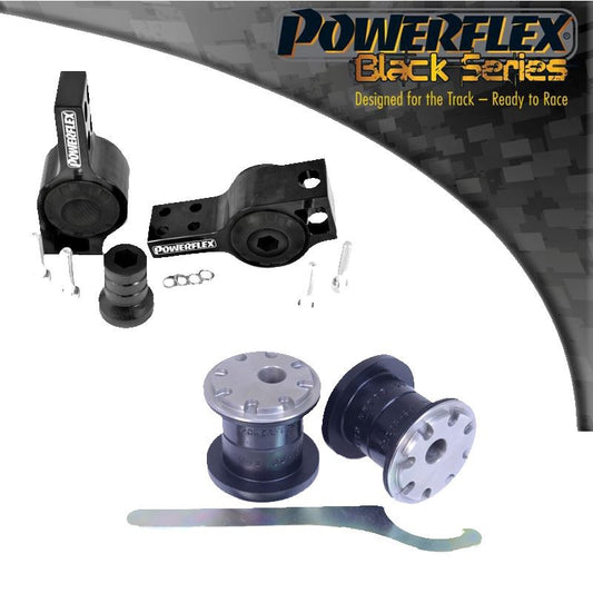For Seat Toledo Mk3 5P (2004-2009) PowerFlex Black Front Wishbone Bush Set
