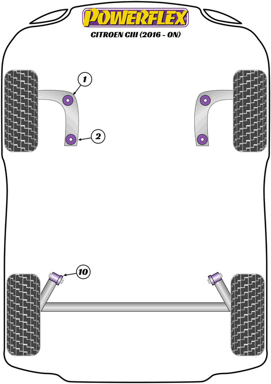 Citroen C3 III (2016-ON) PowerFlex Front Arm Front Bush
