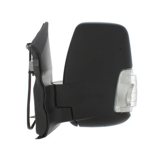 Ford Transit Mk8 2014-2019 Black Manual Short Arm Wing Door Mirror Left