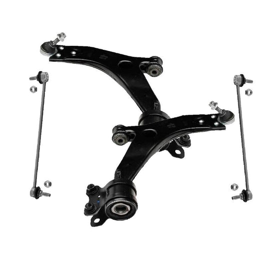 For Volvo S40 2004-2014 Front Lower Wishbones Arms and Drop Links Pair