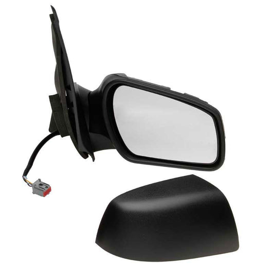 Ford Fiesta Mk6 2005-2008 Electric Wing Door Mirror Textured Black Drivers Side