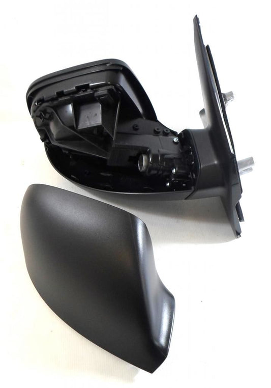 VW Transporter T5 1/2010-> Manual Wing Door Mirror Black Cover Drivers Side