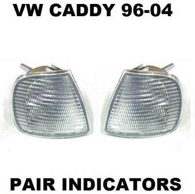 VW CADDY 96-04 CLEAR FRONT INDICATORS LIGHTS 1 PAIR LEFT AND RIGHT