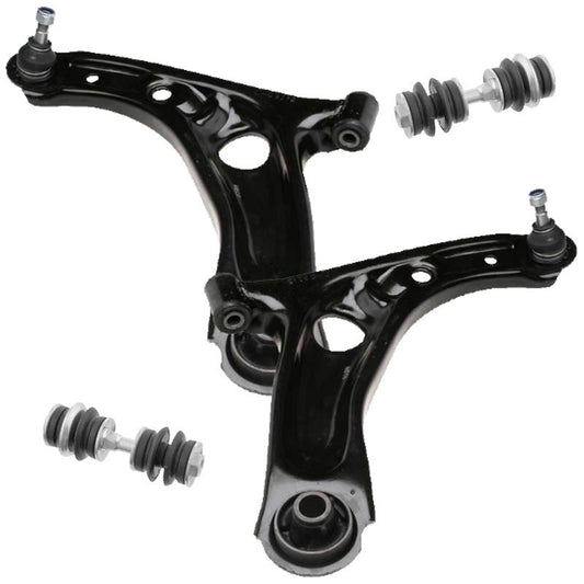 Citroen C1 2005-2015 Front Lower Wishbones Arms and Drop Links Pair