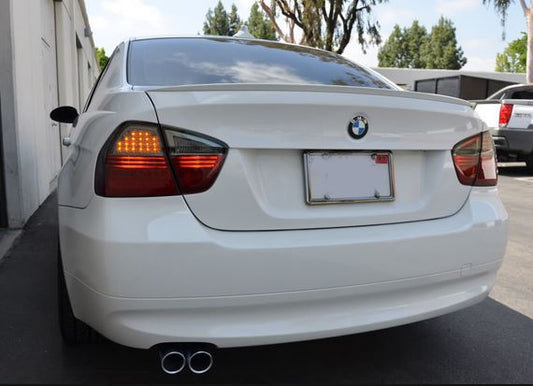 BMW 3 SERIES E90 4 DR SALOON 3/2005-> REAR TAIL LIGHTS RED & SMOKED LED PAIR