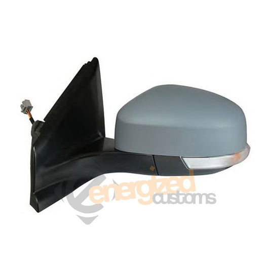 Ford Focus Mk3 2011- Powerfolding Wing Door Mirror Primed Cover Passenger Side