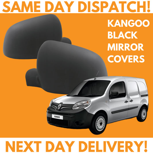 Renault Kangoo MK2 2013-2020 Wing Mirror Covers Black Left & Right Pair