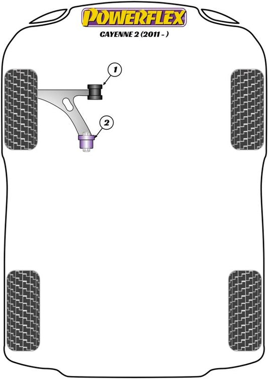 For Porsche Cayenne 2 (2011 - ) PowerFlex Front Lower Wishbone Front Bush