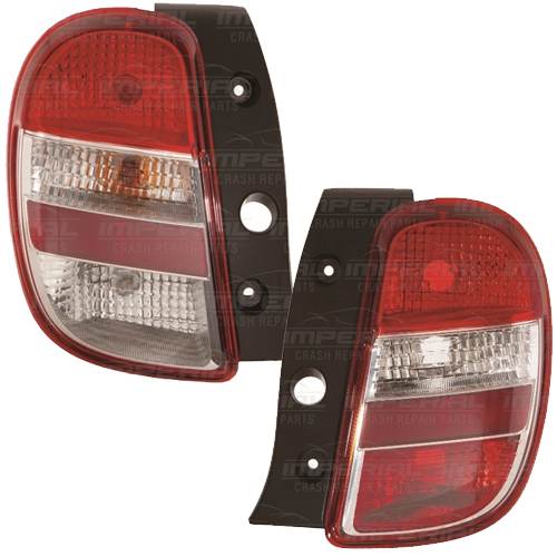 NISSAN MICRA MK4 9/2010-> REAR TAIL LIGHTS 1 PAIR O/S & N/S