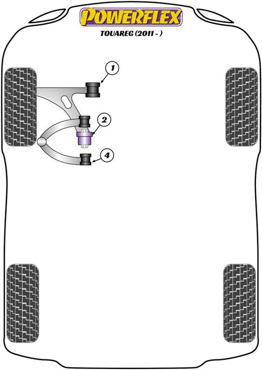 For VW Touareg (2011 - ) PowerFlex Front Lower Wishbone Front Bush