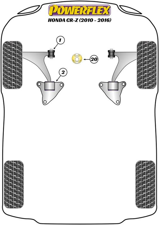 Honda CR-Z (2010-2016) PowerFlex Front Wishbone Front Bush