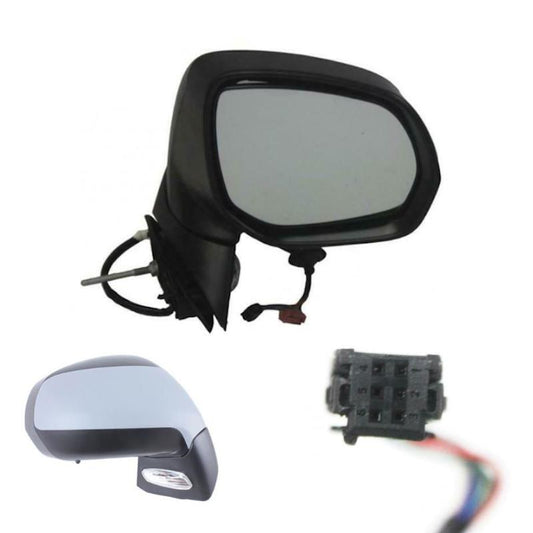 Peugeot 5008 Wing Door Mirror Electric 2009-2018 Primed Cover Drivers Side Right