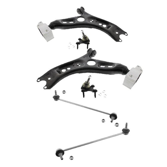 VW Passat 2010-2014 Front Lower Wishbones Arms and Drop Links Pair