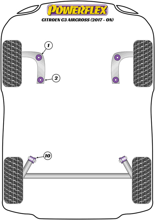 Citroen C3 Aircross (2017-ON) PowerFlex Front Arm Front Bush