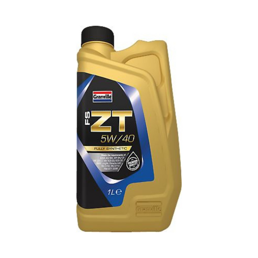 granville oil fs-zt 5w40 oil in 1l bottle on white background