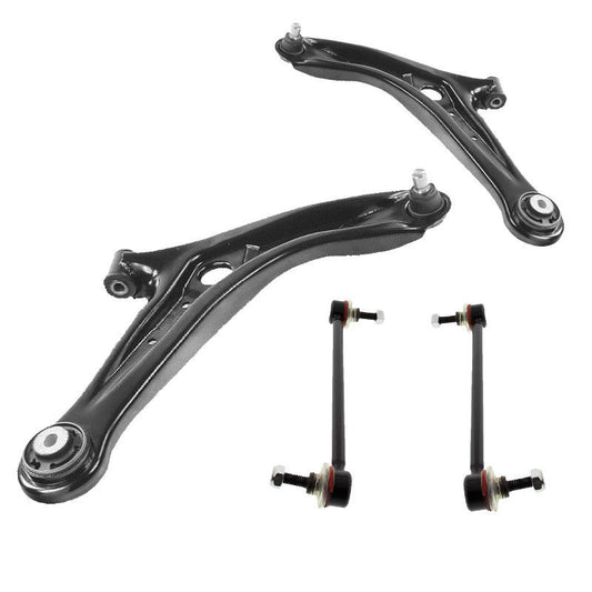 For Mazda 2 2007-2015 Front Lower Wishbones Arms and Drop Links Pair