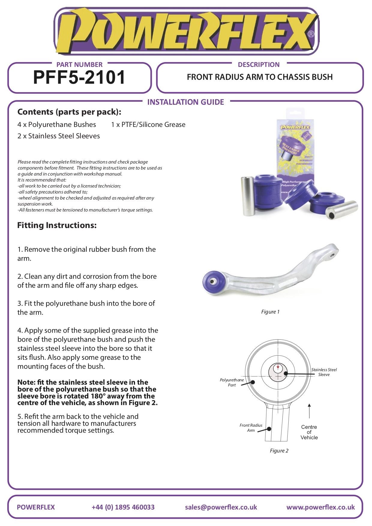 BMW E60, E61 5 Series xDrive (2003-2010) PowerFlex Front Arm to Chassis Bush