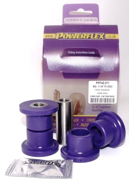 For MG MGF (up to 2002) PowerFlex Front Wishbone Bush Set