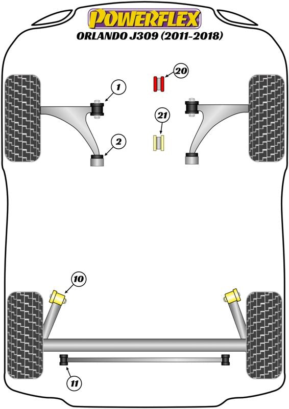 Chevrolet Orlando J309 (2011- 2018) Rear Engine Mounting Insert Diesel