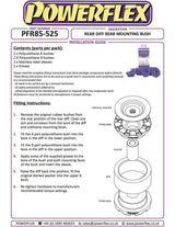 For Audi RS3 2015- PowerFlex Rear Diff Rear Mounting Bush