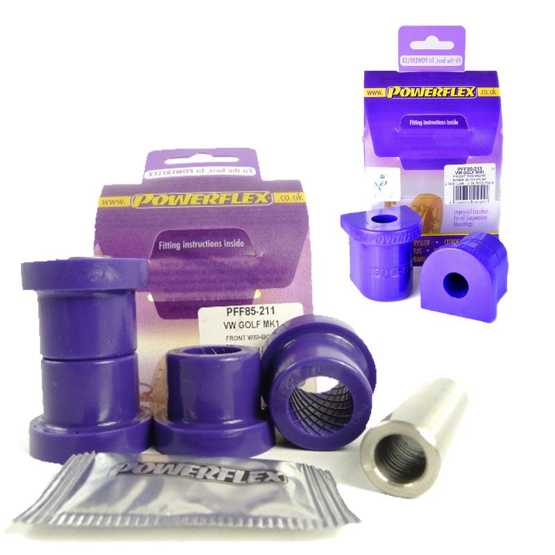 For VW Caddy Mk1 Typ 14 (1985-1996) PowerFlex Front Wishbone Bush Set