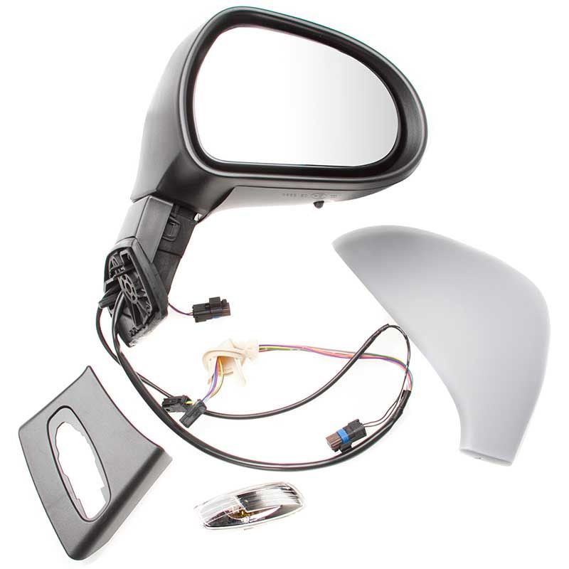 Peugeot 308 2007-4/2014 Powerfolding Wing Door Mirror Primed Cover Drivers Side
