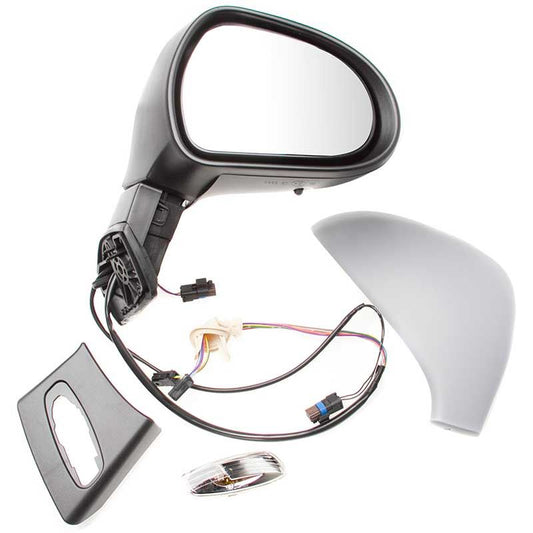 Peugeot 308 2007-4/2014 Powerfolding Wing Door Mirror Primed Cover Drivers Side