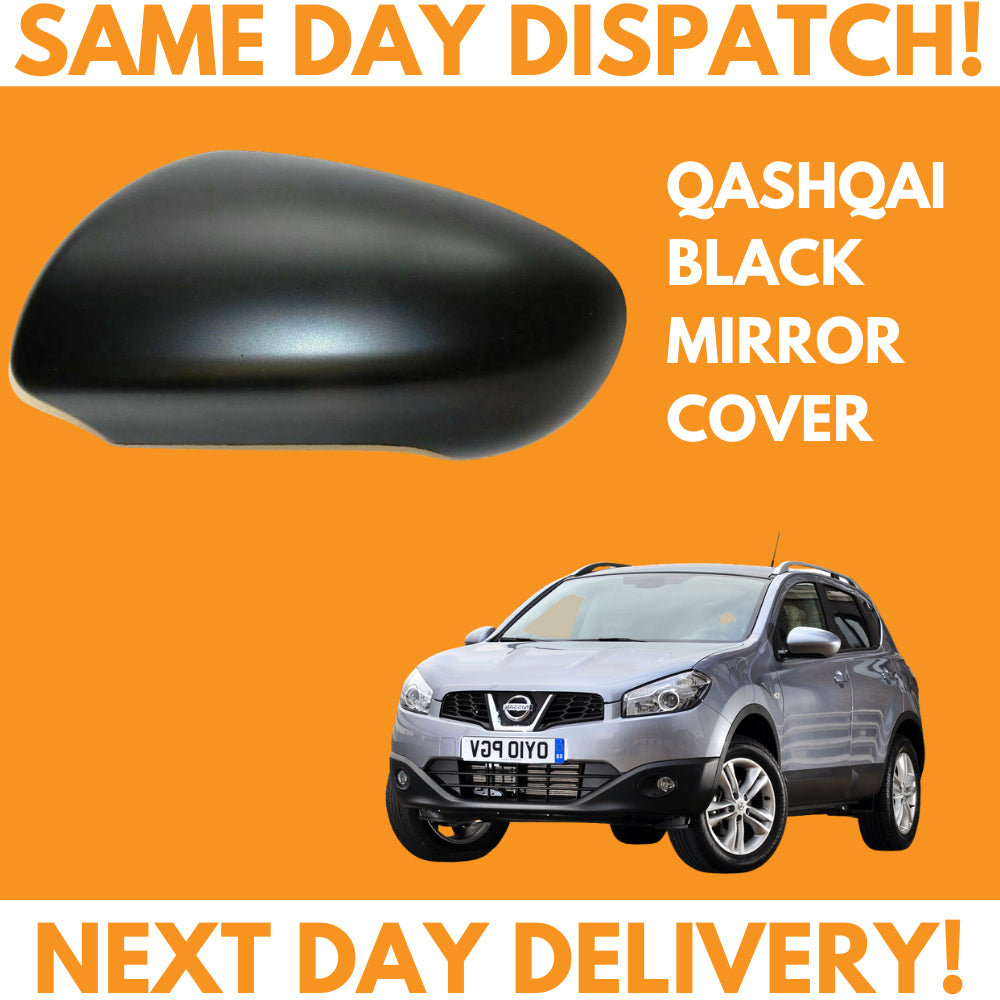 Nissan Qashqai 2007-2014 Textured Black Door Wing Mirror Cover Passenger Side