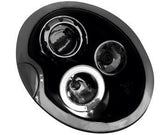 BMW MINI MK1 (R50/53) HATCHBACK 2001-2004 BLACK ANGEL EYES HEADLIGHTS PAIR