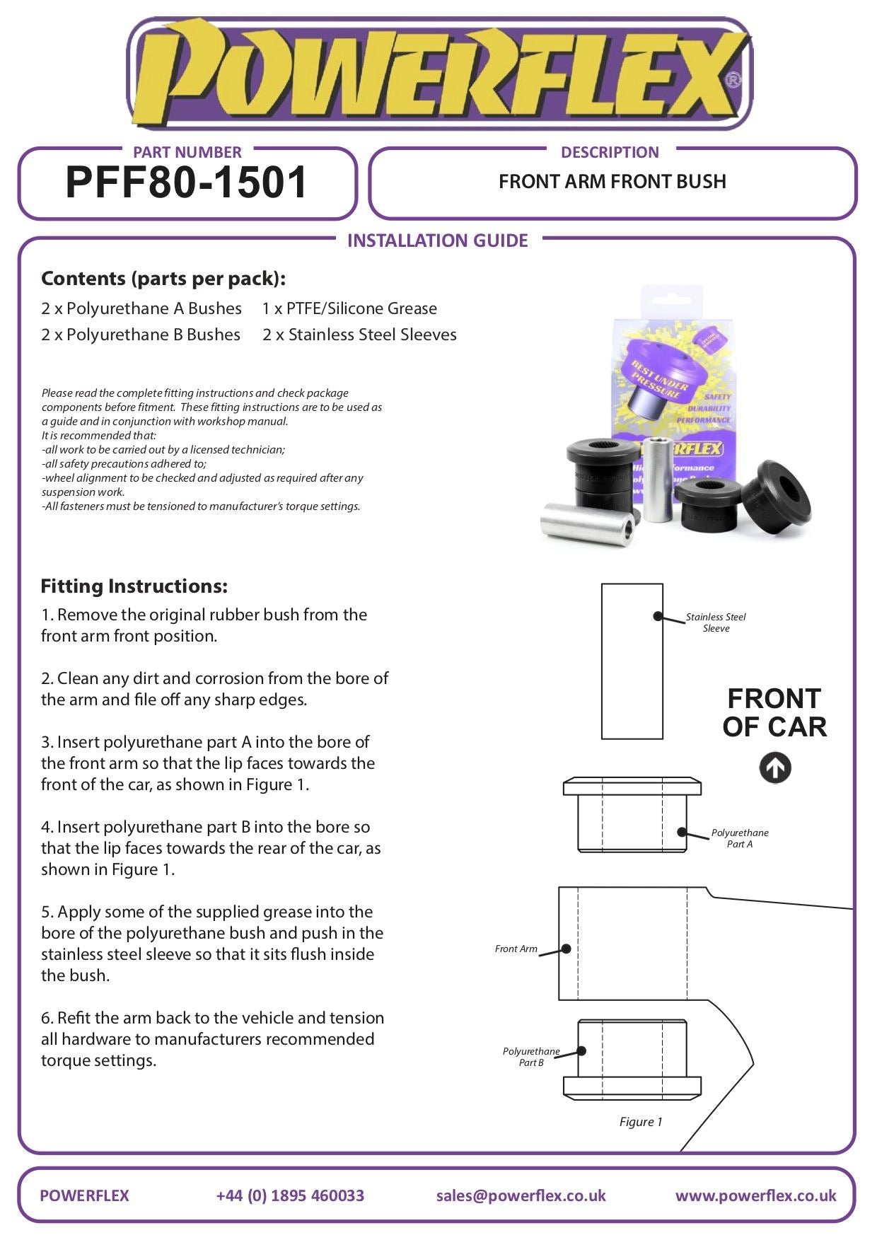 Saab 9-5 YS3G 2WD (2010-2012) Front Arm Front Bush
