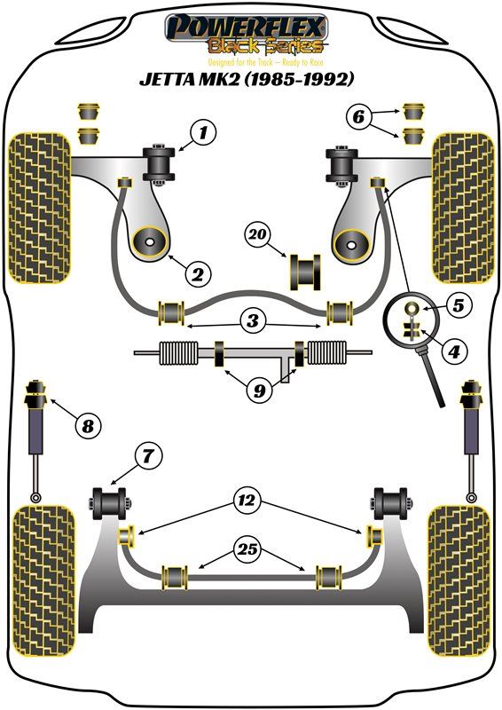 VW Jetta MK2 (1985-1992) Power Steering Rack Mount