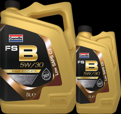 Car Engine Oil Granville FS-B SAE 5W30 C3 Fully Synthetic Low Saps 5L 5 Litre
