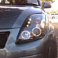 SUZUKI SWIFT  2/2005-2010 BLACK ANGEL EYES HEADLIGHTS PAIR