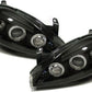 VAUXHALL CORSA C 2000-2006 BLACK ANGEL EYES HALO HEADLIGHTS PAIR