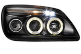 FORD FIESTA MK5  1999-2002 BLACK ANGEL EYES HEADLIGHTS PAIR