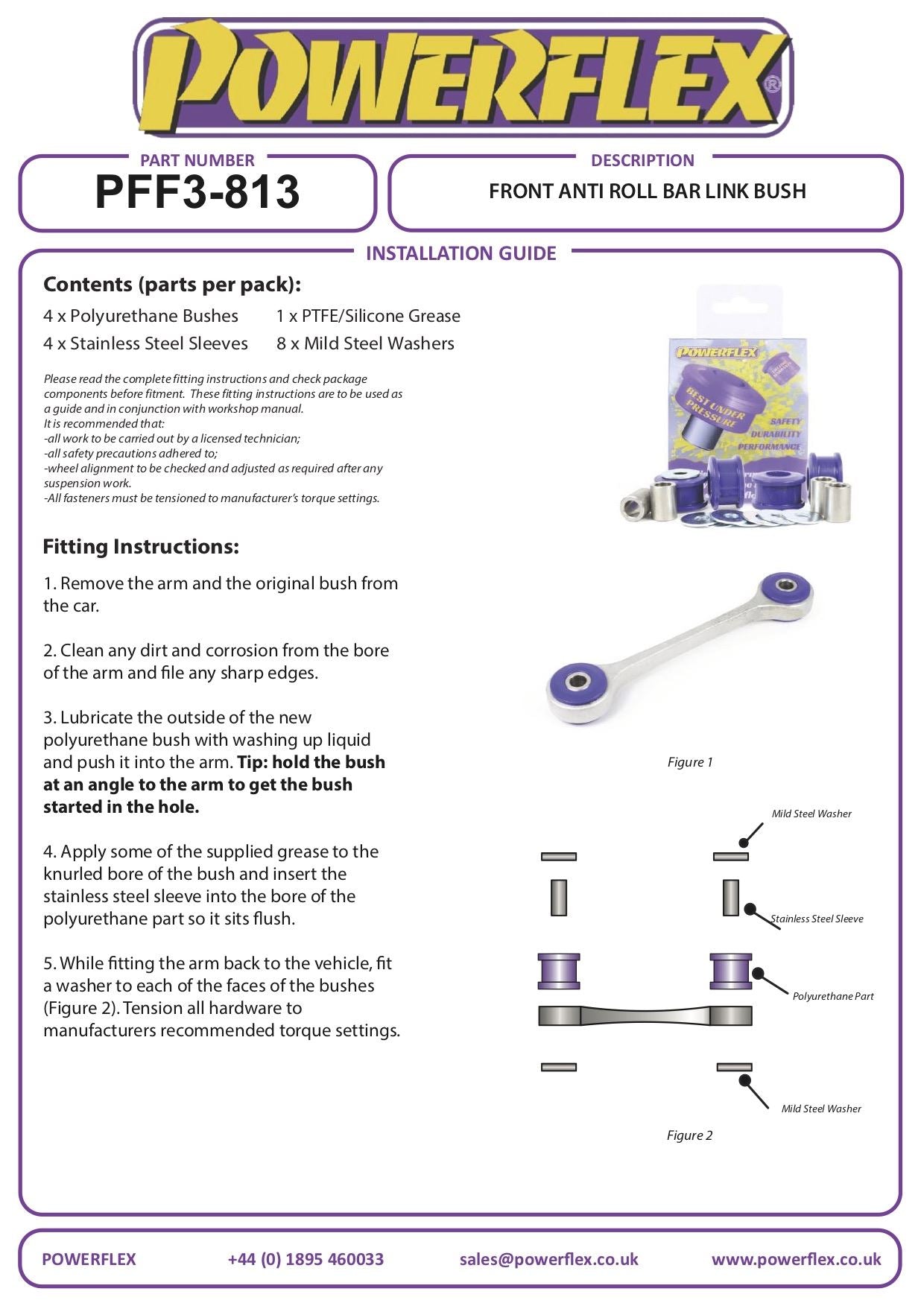 Porsche Cayenne E1 9PA (2002-2010) Front Anti Roll Bar Link Bush