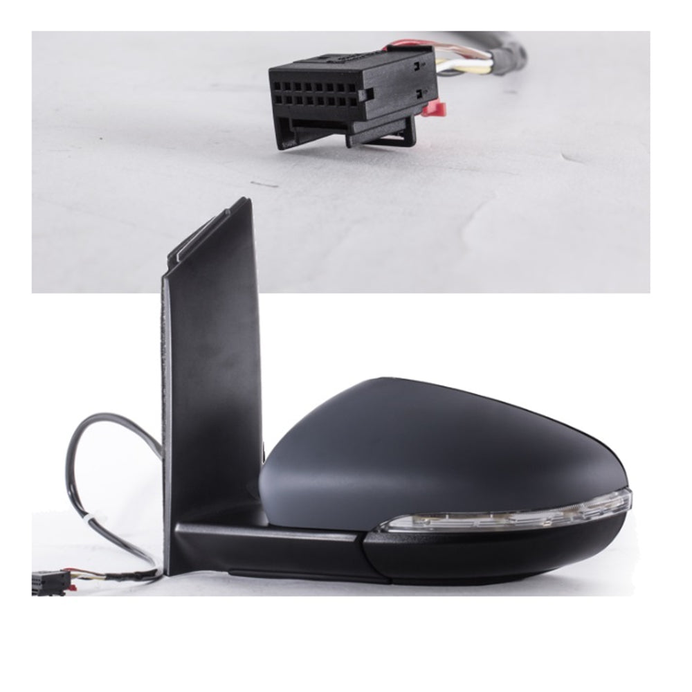 VW Touran Mk2 2010-2016 Electric Door Wing Mirror Primed Passenger Side Left