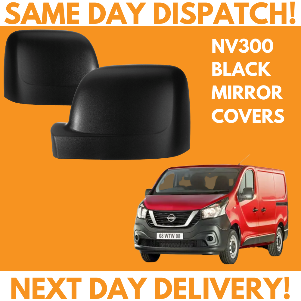 Nissan NV300 2016-2020 Wing Mirror Covers Black Left & Right Side Pair