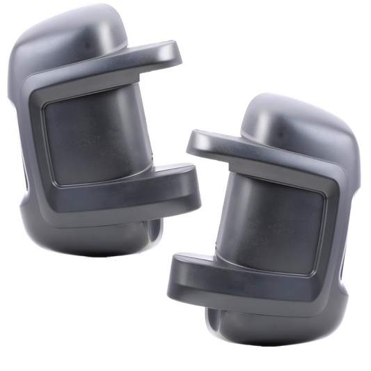 Peugeot Boxer 2006-2020 Short Arm Wing Mirror Covers Black Left & Right Side Pair