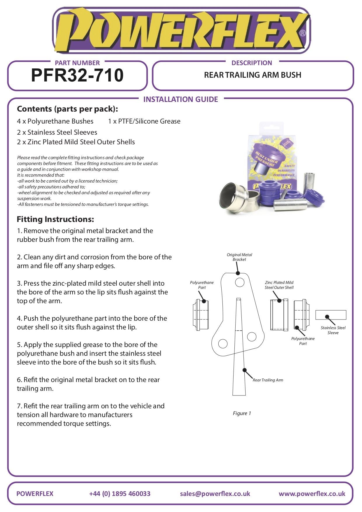 Land Rover Range Rover Evoque (2011-) PowerFlex Rear Trailing Arm Bush