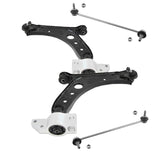 For Vw Golf Mk6 2009-2015 Front Lower Wishbones Arms and Drop Links Pair