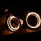 VAUXHALL ASTRA H MK5  5/2004-2010 BLACK ANGEL EYES HEADLIGHTS PAIR