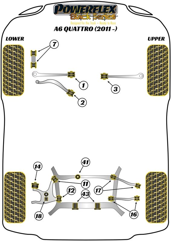 Audi A6 Quattro (2011-) Front Anti Roll Bar Link Bush 10mm