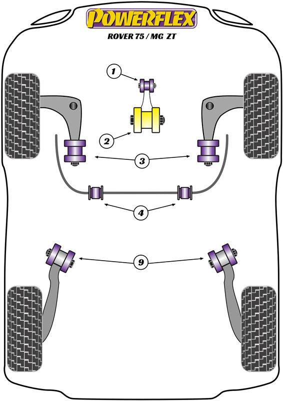 MG ZT (2001-2005) PowerFlex Rear Trailing Arm Front Bush