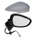 Ford Fiesta Mk7 2013-2018 Electric Wing Door Mirror Primed Cover Drivers Side