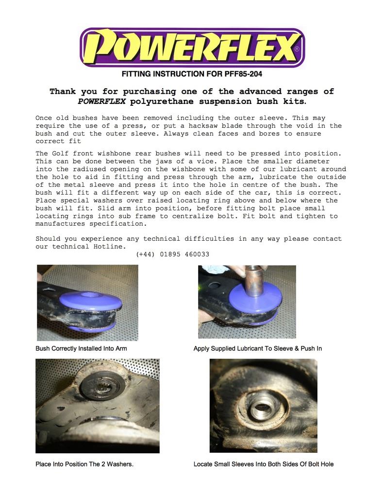 For Seat Cordoba 1993-2002 PowerFlex Black Series Front Wishbone Rear Bush