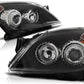 VAUXHALL ASTRA H MK5  5/2004-2010 BLACK ANGEL EYES HEADLIGHTS PAIR