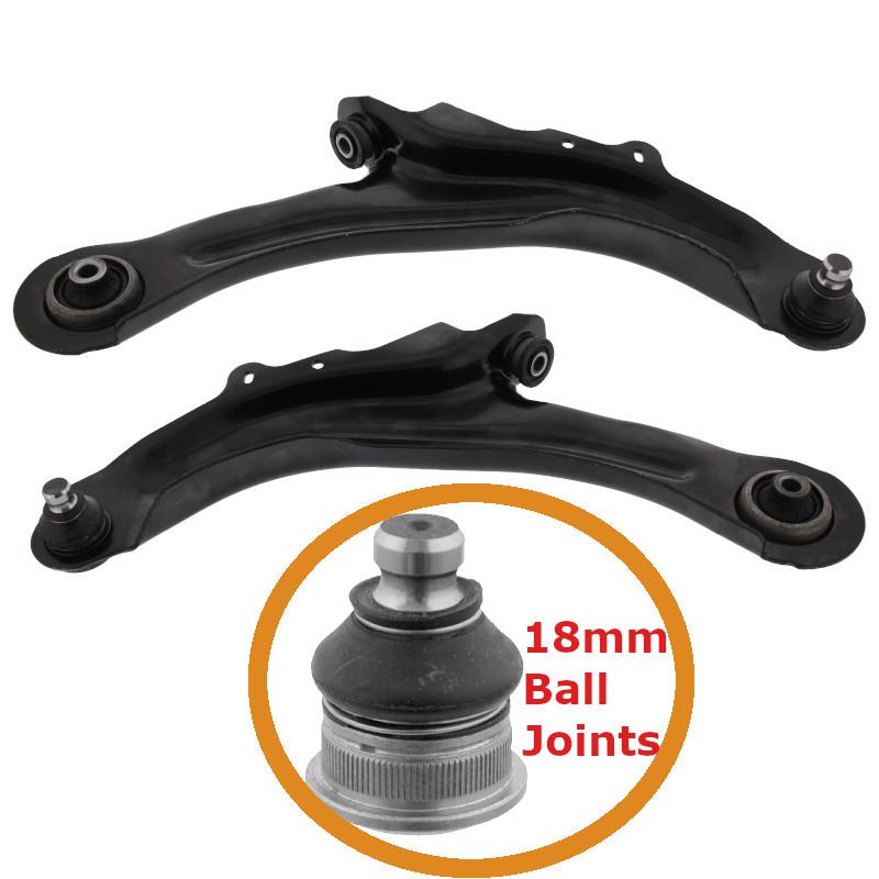 For Renault Megane Mk2 2002-2009 Lower Front Wishbones Suspension Arms Pair