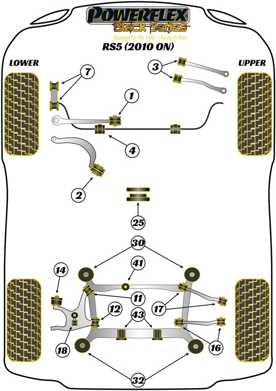 Audi RS5 (2010-2016) Front Anti Roll Bar Link Bush 10mm